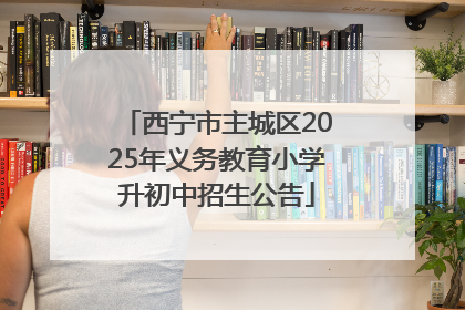 西宁市主城区2025年义务教育小学升初中招生公告