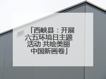 西峡县：开展六五环境日主题活动 共绘美丽中国新画卷