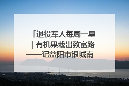 退役军人每周一星｜有机果栽出致富路——记益阳市银城南湖蔬果农民专业合作社总经理晏桂明