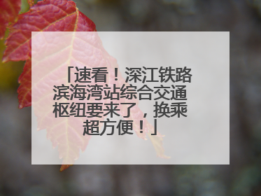 速看！深江铁路滨海湾站综合交通枢纽要来了，换乘超方便！