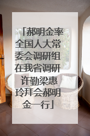 郝明金率全国人大常委会调研组在我省调研 许勤梁惠玲拜会郝明金一行