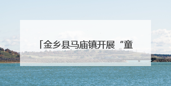金乡县马庙镇开展“童心同梦同成长”运河大集文艺节目汇演活动