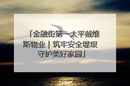 金融街第一太平戴维斯物业｜筑牢安全堤坝 守护美好家园