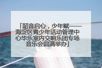 韶音启心，少年赋——海淀区青少年活动管理中心华乐室内交响乐团专场音乐会圆满举办