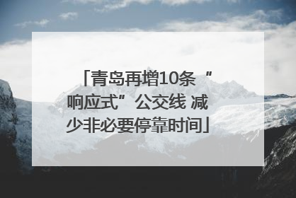 青岛再增10条“响应式”公交线 减少非必要停靠时间