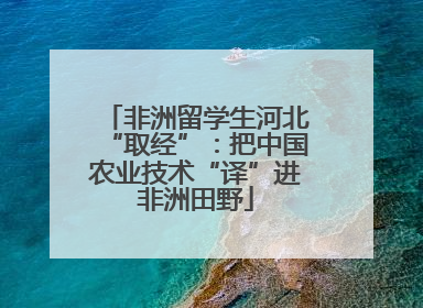 非洲留学生河北“取经”：把中国农业技术“译”进非洲田野
