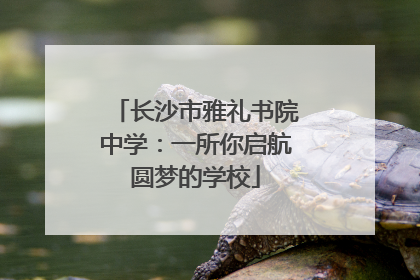 长沙市雅礼书院中学：一所你启航圆梦的学校