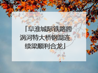 阜淮城际铁路跨涡河特大桥钢混连续梁顺利合龙