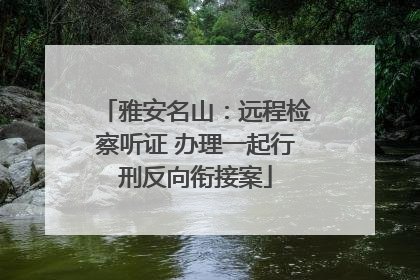雅安名山：远程检察听证 办理一起行刑反向衔接案