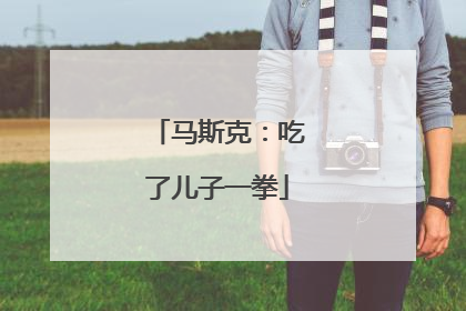 马斯克：吃了儿子一拳