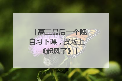 高三最后一个晚自习下课，操场上《起风了》