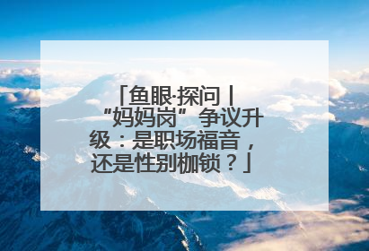 鱼眼·探问丨 “妈妈岗”争议升级：是职场福音，还是性别枷锁？