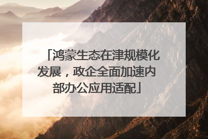 鸿蒙生态在津规模化发展，政企全面加速内部办公应用适配