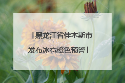 黑龙江省佳木斯市发布冰雹橙色预警