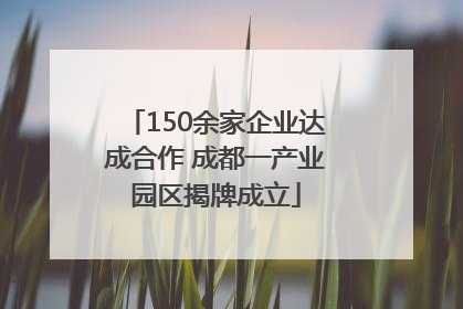 150余家企业达成合作 成都一产业园区揭牌成立