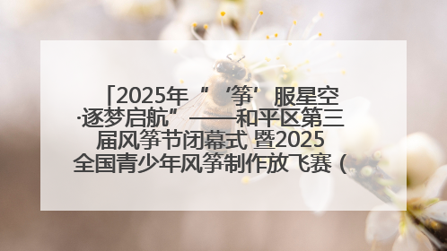 2025年“‘筝’服星空·逐梦启航”——和平区第三届风筝节闭幕式 暨2025全国青少年风筝制作放飞赛（沈阳站）颁奖仪式