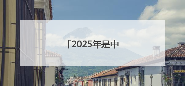 2025年是中国发展关键节点