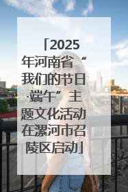 2025年河南省“我们的节日·端午”主题文化活动在漯河市召陵区启动