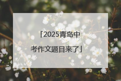 2025青岛中考作文题目来了