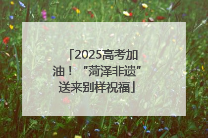 2025高考加油！“菏泽非遗”送来别样祝福