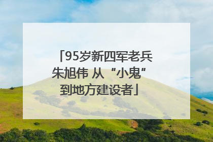 95岁新四军老兵朱旭伟 从“小鬼”到地方建设者