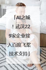 AI之城！武汉229家企业接入百度飞桨技术支持