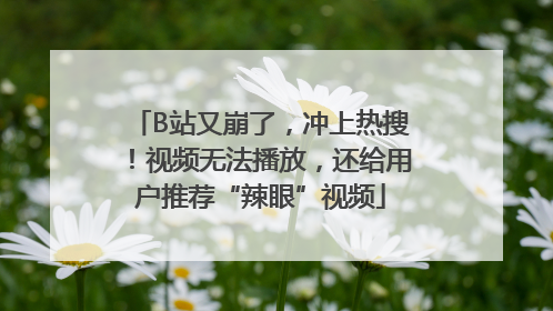B站又崩了，冲上热搜！视频无法播放，还给用户推荐“辣眼”视频
